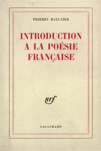 Introduction à la poésie française