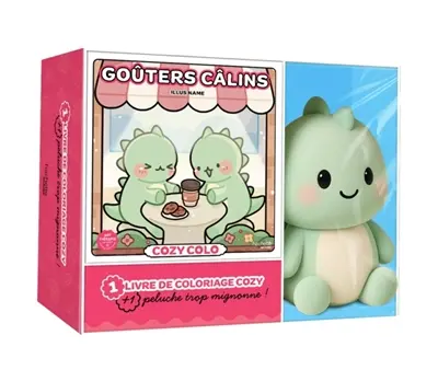 Goûters câlins : 1 livre de coloriage cozy + 1 peluche trop mignonne !