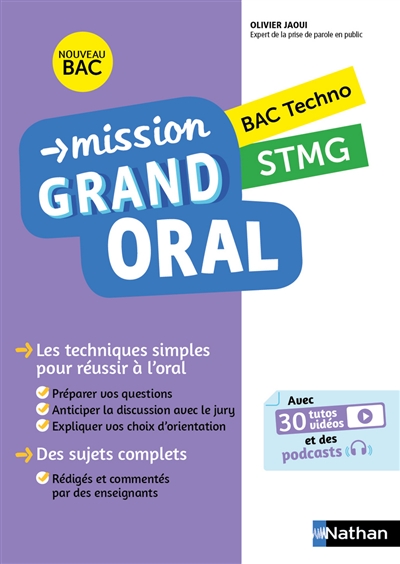 Mission grand oral, bac techno, STMG : nouveau bac