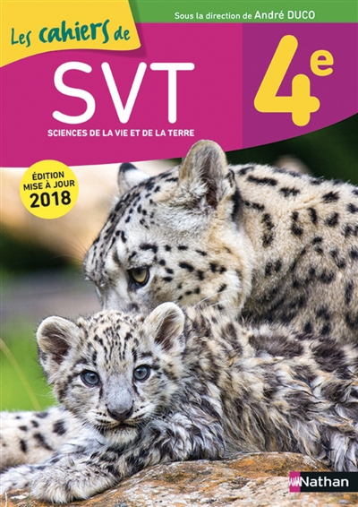 Les cahiers de SVT 4e, cycle 4