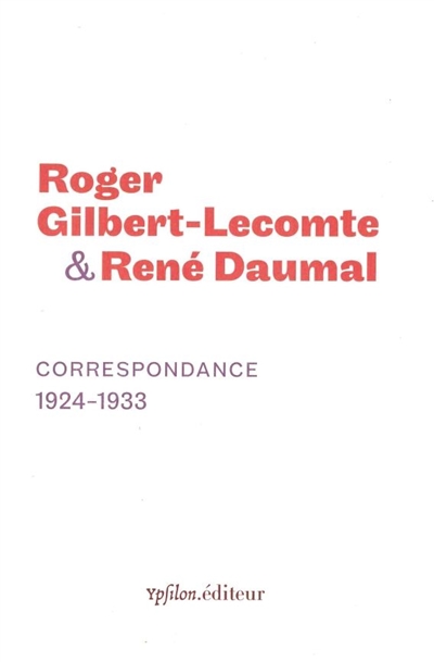 Correspondance, 1924-1933