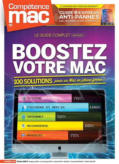 Compétence Mac, n° 64. Boostez votre Mac : 100 solutions pour un Mac en pleine forme ! : le guide complet