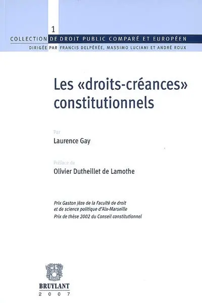Les droits-créances constitutionnels