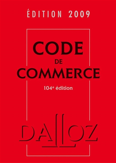 Code de commerce 2009