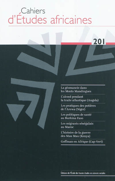 Cahiers d'études africaines, n° 201