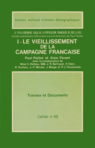 Le Vieillissement de la campagne française