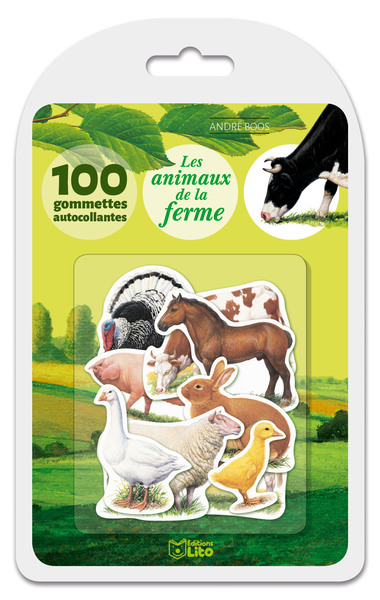 Les animaux de la ferme : 100 gommettes autocollantes