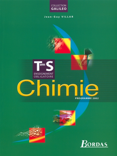 Chimie, terminale S enseignement obligatoire : programme 2002