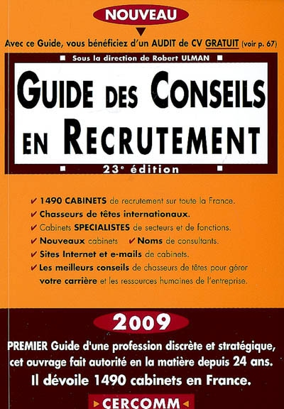 Guide des conseils en recrutement 2009