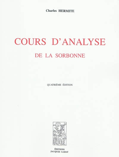 Cours d'analyse de la Sorbonne