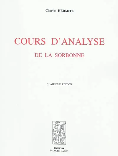 Cours d'analyse de la Sorbonne