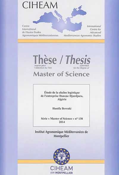 Etude de la chaîne logistique de l'entreprise Danone Djurdjura, Algérie