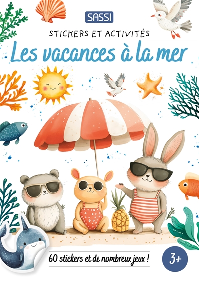Les vacances à la mer : 60 stickers et de nombreux jeux !