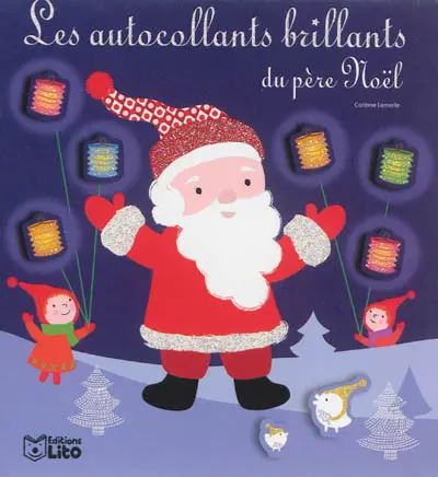 Les autocollants brillants du père Noël