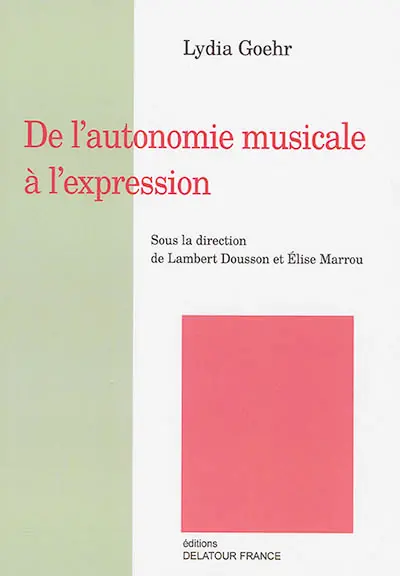De l'autonomie musicale à l'expression