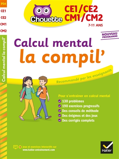 Calcul mental, la compil' : CE1, CE2, CM1, CM2, 7-11 ans : nouveau programme