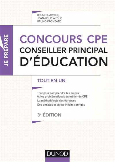 Concours CPE, conseiller principal d'éducation : tout-en-un