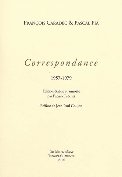 Correspondance : 1957-1979