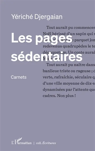 Les pages sédentaires : carnets
