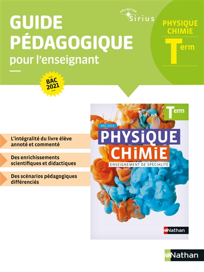 Physique chimie terminale, enseignement de spécialité : bac 2021 : guide pédagogique pour l'enseignant