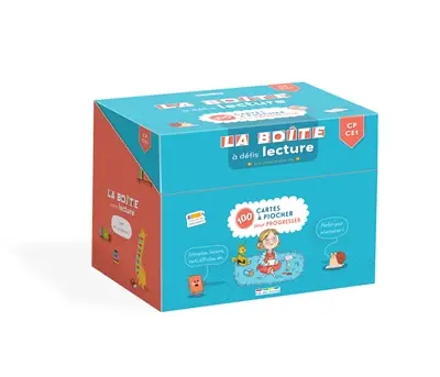 La boîte à défis lecture, CP, CE1 : 100 cartes à piocher pour progresser