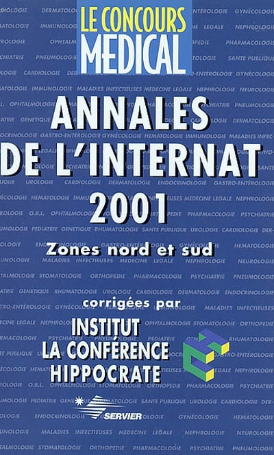 Annales de l'internat 2001 : zones nord et sud