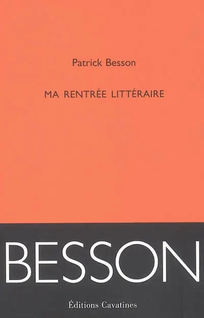 Ma rentrée littéraire