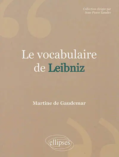Le vocabulaire de Leibniz