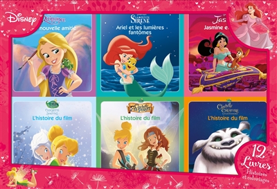Princesses Disney : 6 livres + 6 coloriages