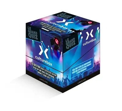 Culture box : le grand quiz : 250 questions pour tester votre culture en rap, hip-hop, danse contemporaine, cinéma et beaux-arts