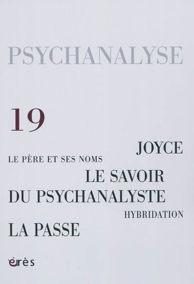 Psychanalyse, n° 19