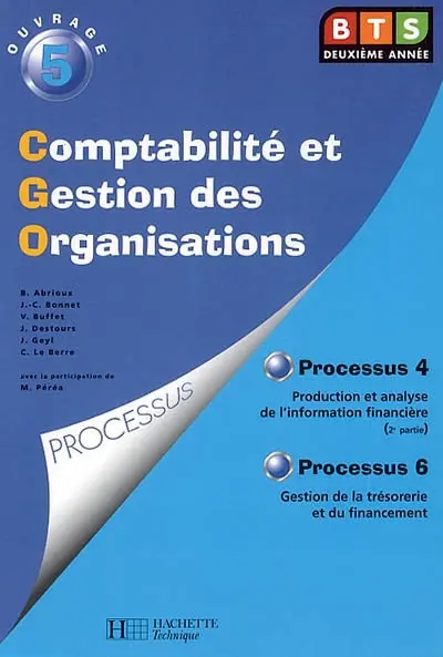 Comptabilité et gestion des organisations, BTS deuxième année. Vol. 5