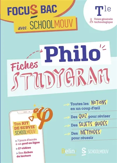 Philo : terminale, voies générale & technologique : fiches studygram Philo : terminale, voies générale & technologique : fiches studygram