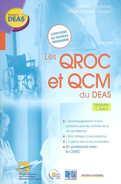 Les QROC et QCM du DEAS : modules 1, 2 et 6 : annales corrigées