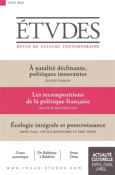 Etudes, n° 4338 Etudes, n° 4338