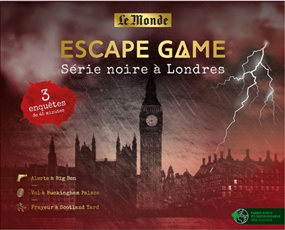 Escape game : série noire à Londres : 3 enquêtes de 45 minutes