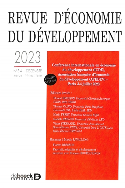 Revue d'économie du...