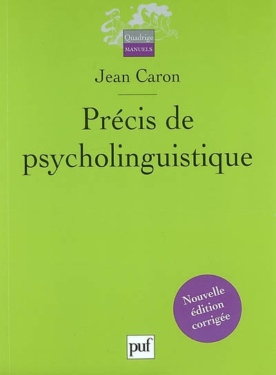 Précis de psycholinguistique