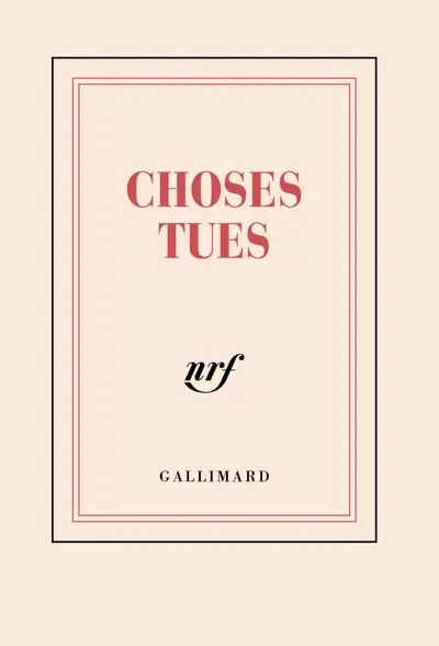 Choses tues : carnet poche