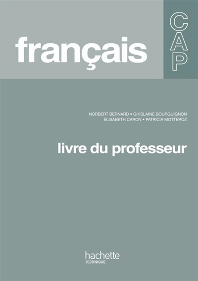 Français CAP : livre du professeur