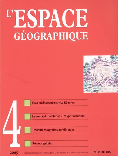 Espace géographique, n° 4 (2005)