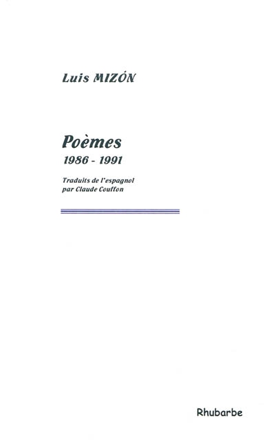 Poèmes : 1986-1991