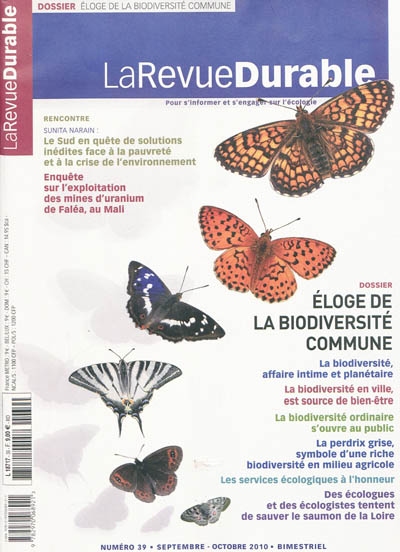 Revue durable (La), n° 39. Eloge de la biodiversité
