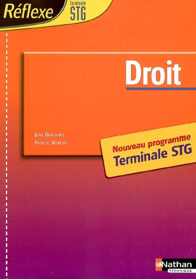 Droit, terminale STG : nouveau programme