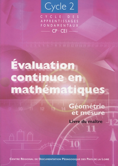 Evaluation continue en mathématiques. Géométrie et mesur