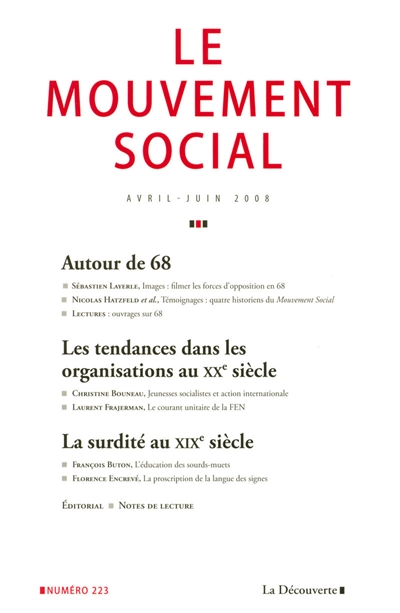 Mouvement social (Le), n° 223