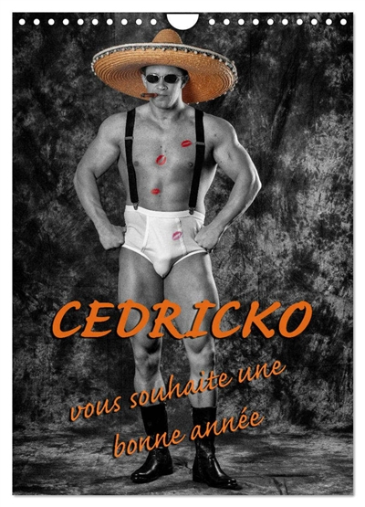CEDRICKO vous souhaite une bonne année (Calendrier mural 2026 DIN A4 horizontal), CALVENDO calendrier mensuel : Cédricko, bodybuildeur non voyant, a pausé pour quelques photos humoristiques