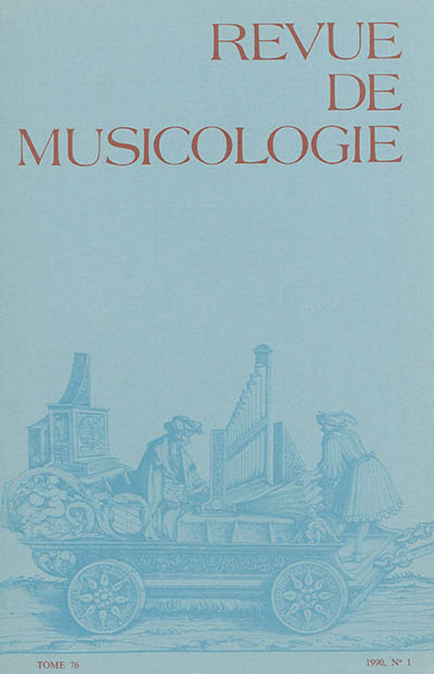 Revue de musicologie, n° 1 (1990)