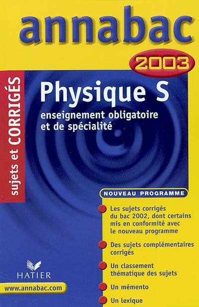 Physique, S : 2003