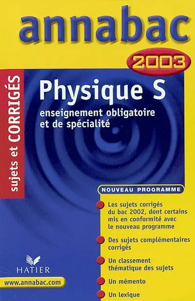 Physique, S : 2003